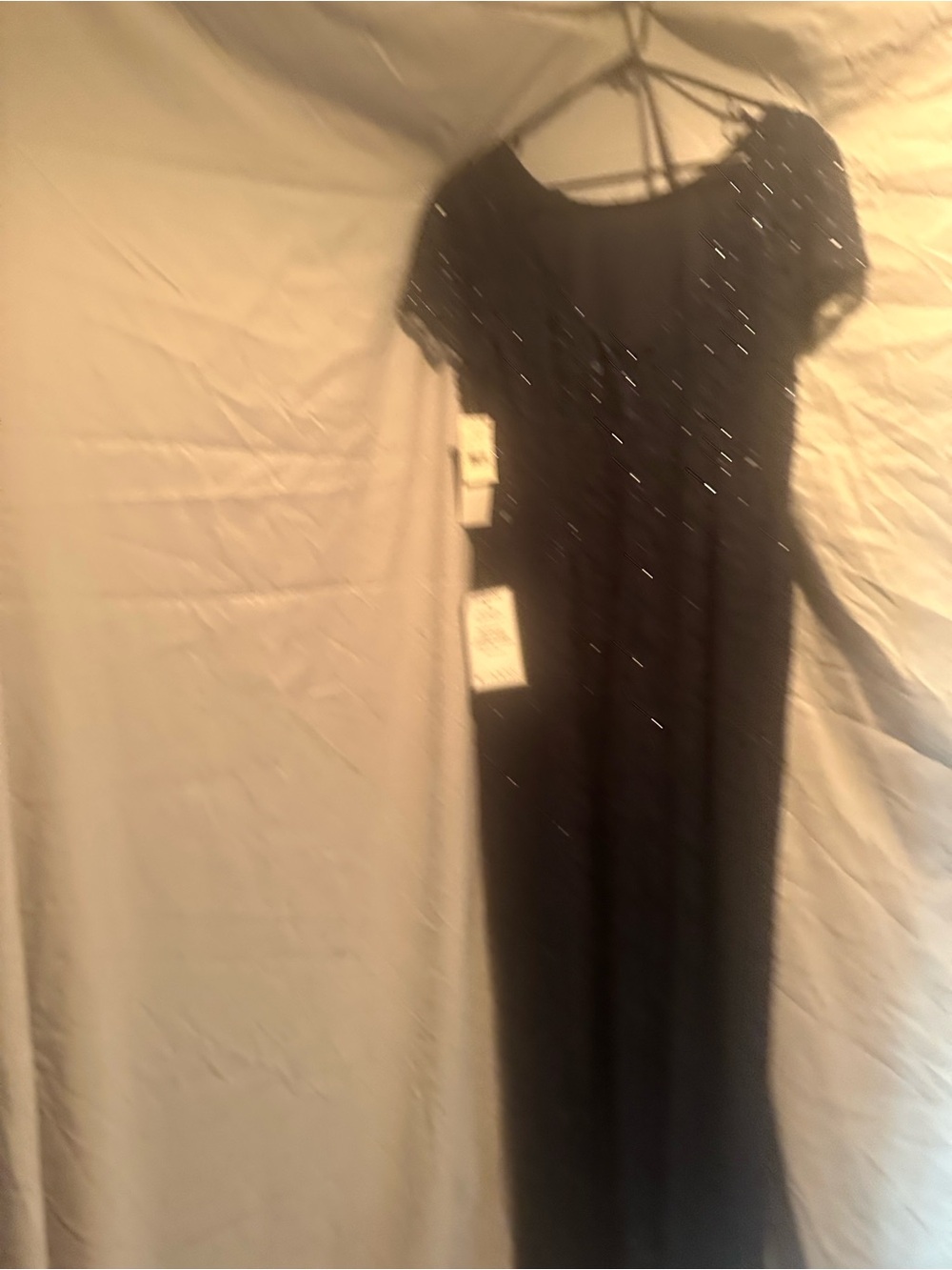 Adrianna Papell Blue Beaded Evening Maxi Dress